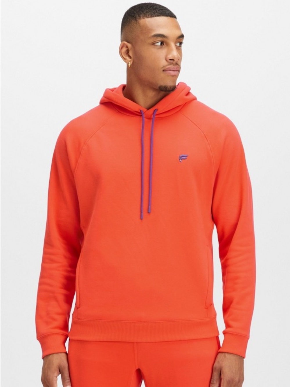 Fabletics, go to hoodie. Orange and purple. Large.